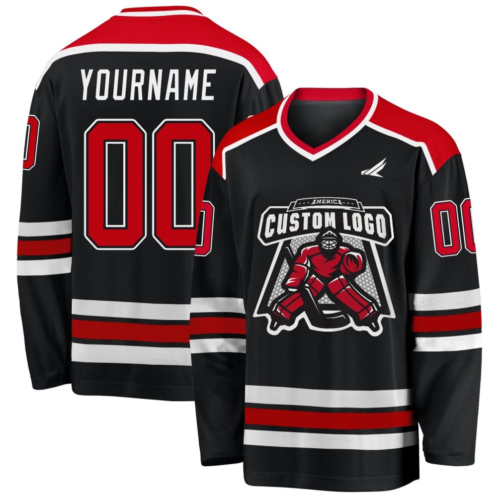 Custom Hyper Green Orange-White Hockey Jersey
