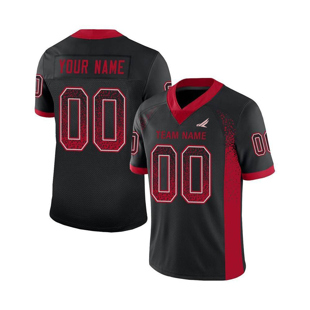 Custom Swift Black Beige Football Jersey