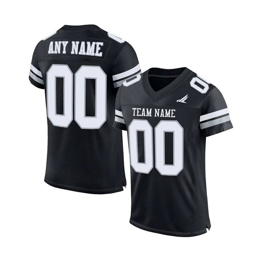 Custom Dynamic Black Beige Football Jersey