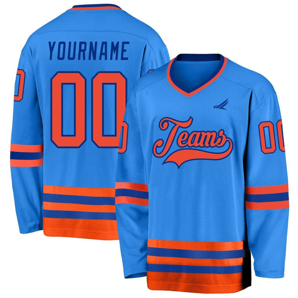 Custom Red White Hockey Jersey