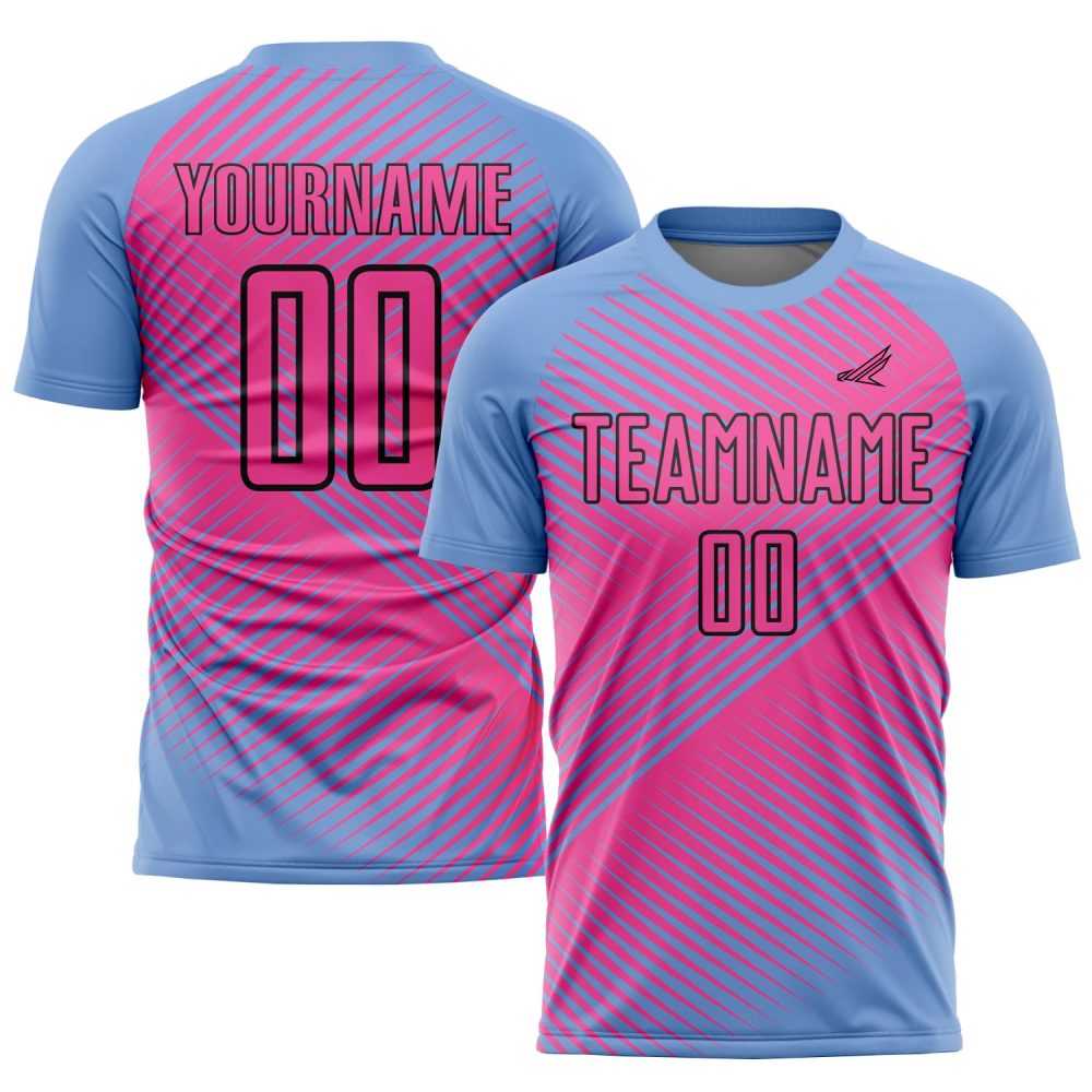 Custom Black Purple-White Sublimation Soccer Jersey