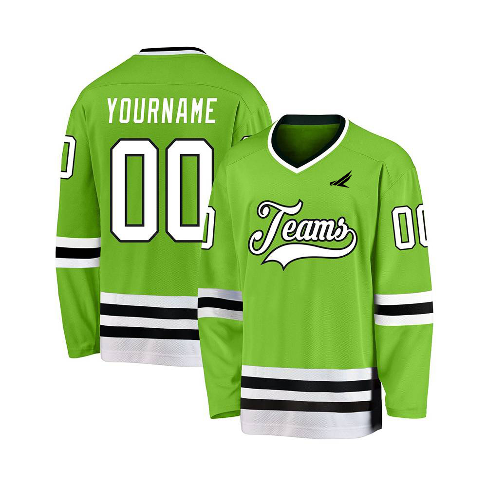 Custom Blue Gold-Cream Hockey Jersey