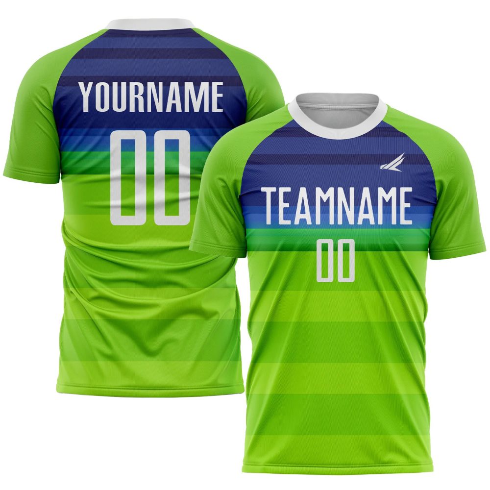 Custom Black-Light Blue Flame Sublimation Soccer Jersey