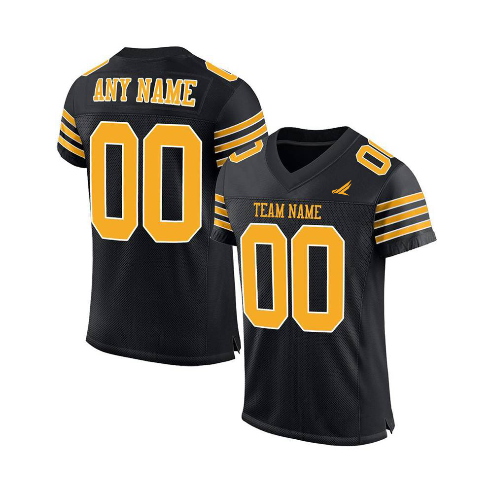 Custom Fury Red Black Football Jersey
