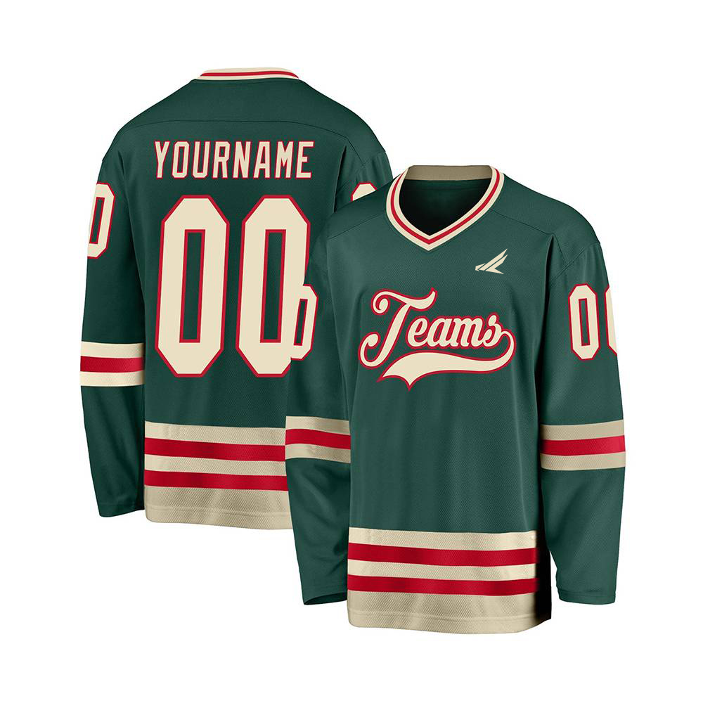 Custom Teal White-Black Hockey Jersey