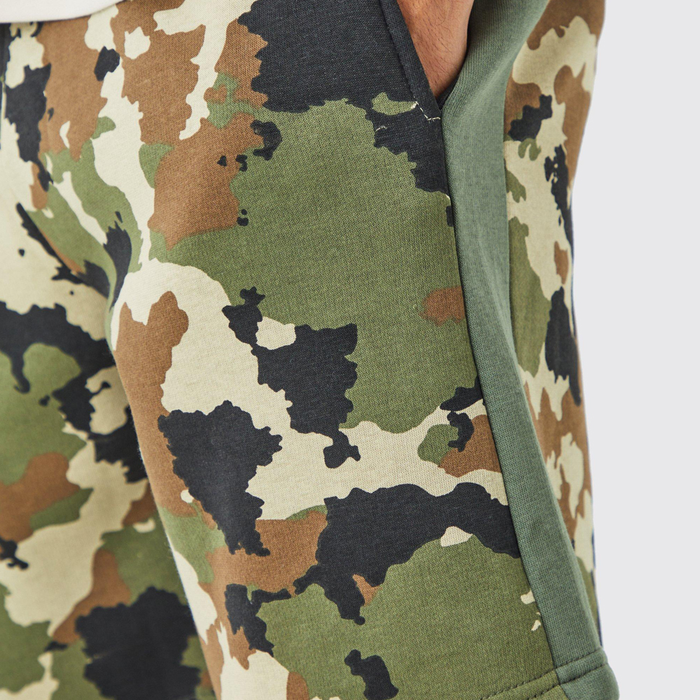 Relaxed Camo Side Panel Shorts